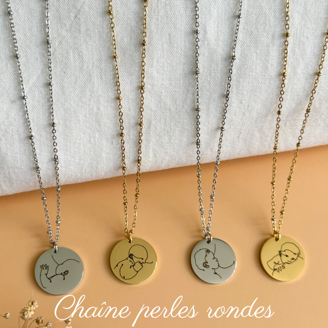 Collier Médaille Souvenir d'Allaitement