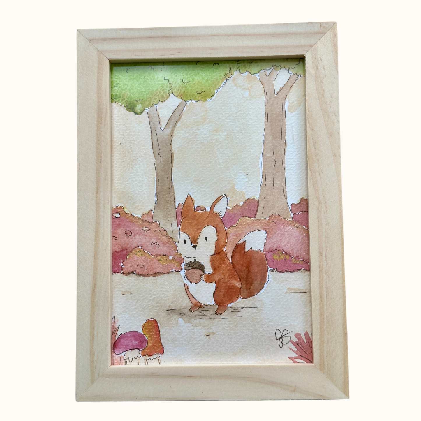Carte Aquarelle illustrée A6 avec Cadre