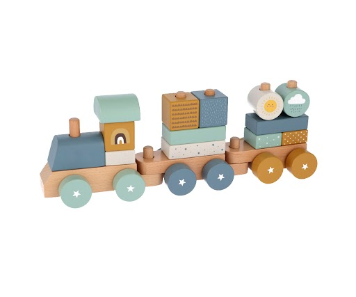 Train en bois | blocs empilables
