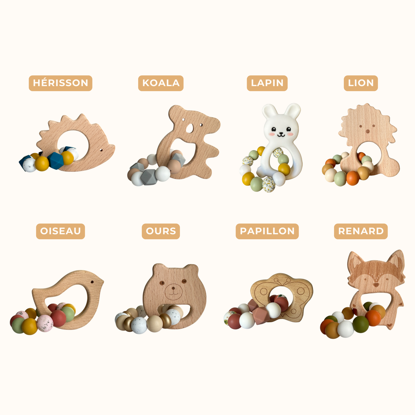 Pack Maman & Bébé | Collier + Hochet