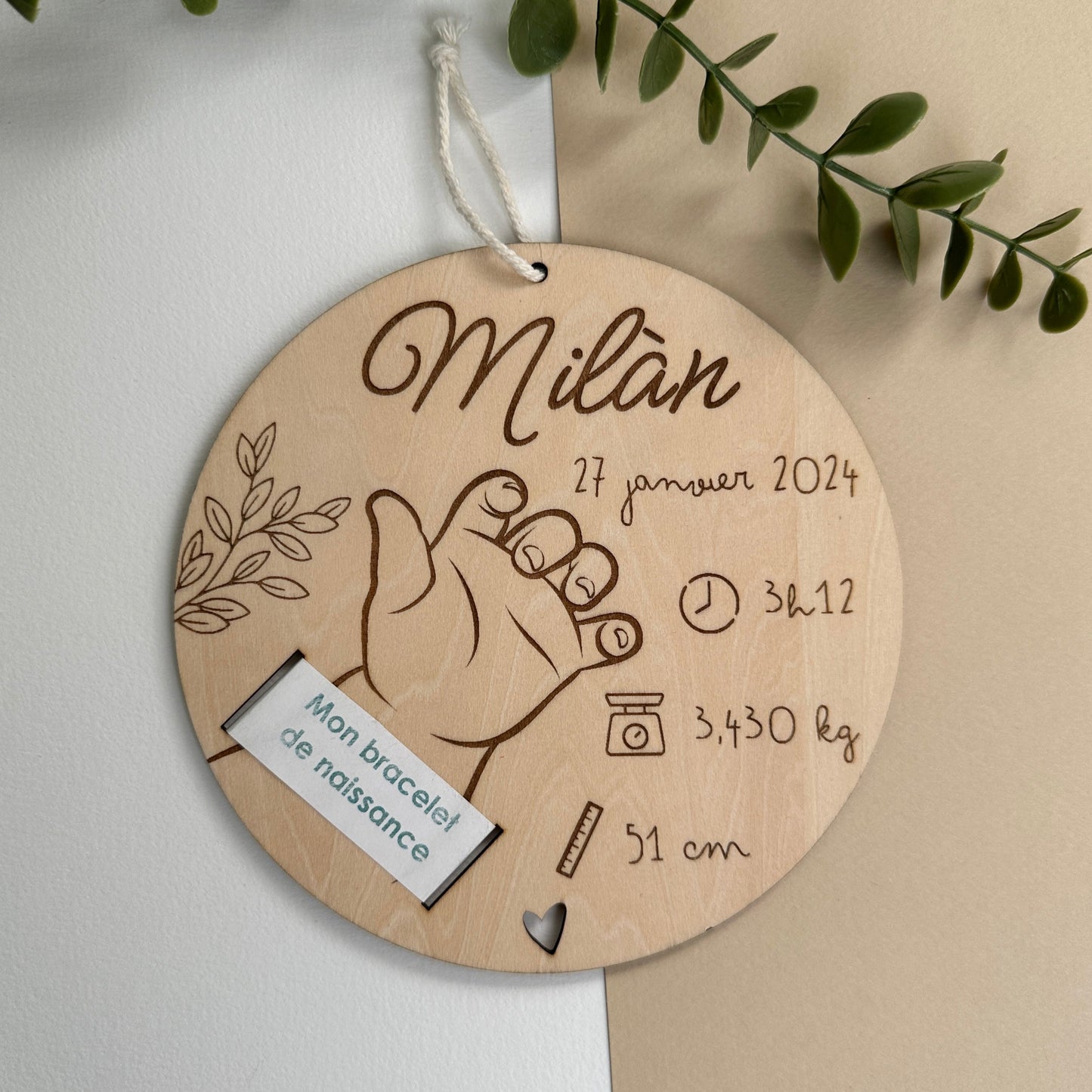 Porte Bracelet de Naissance | À Personnaliser