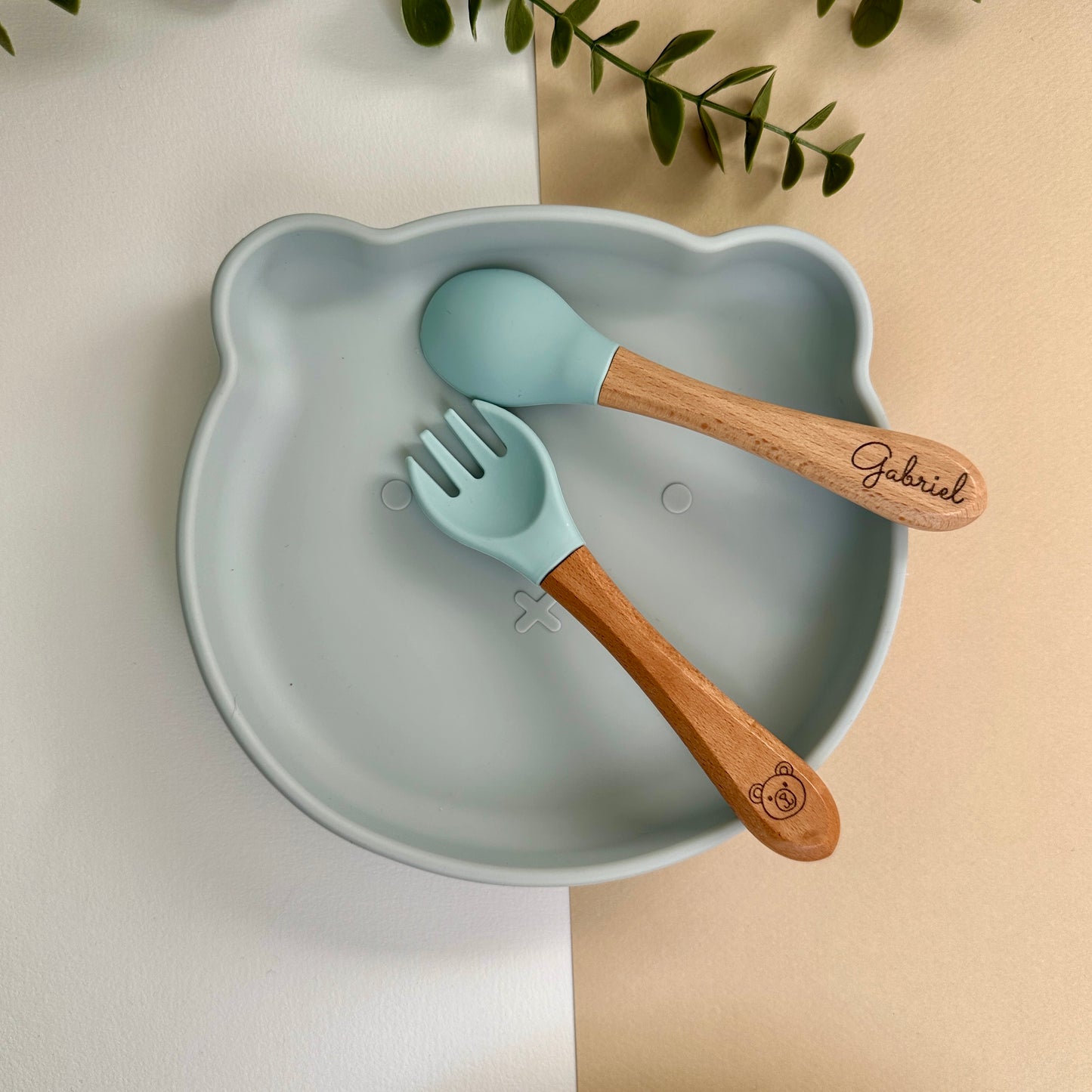Couverts Silicone et Bois | à personnaliser