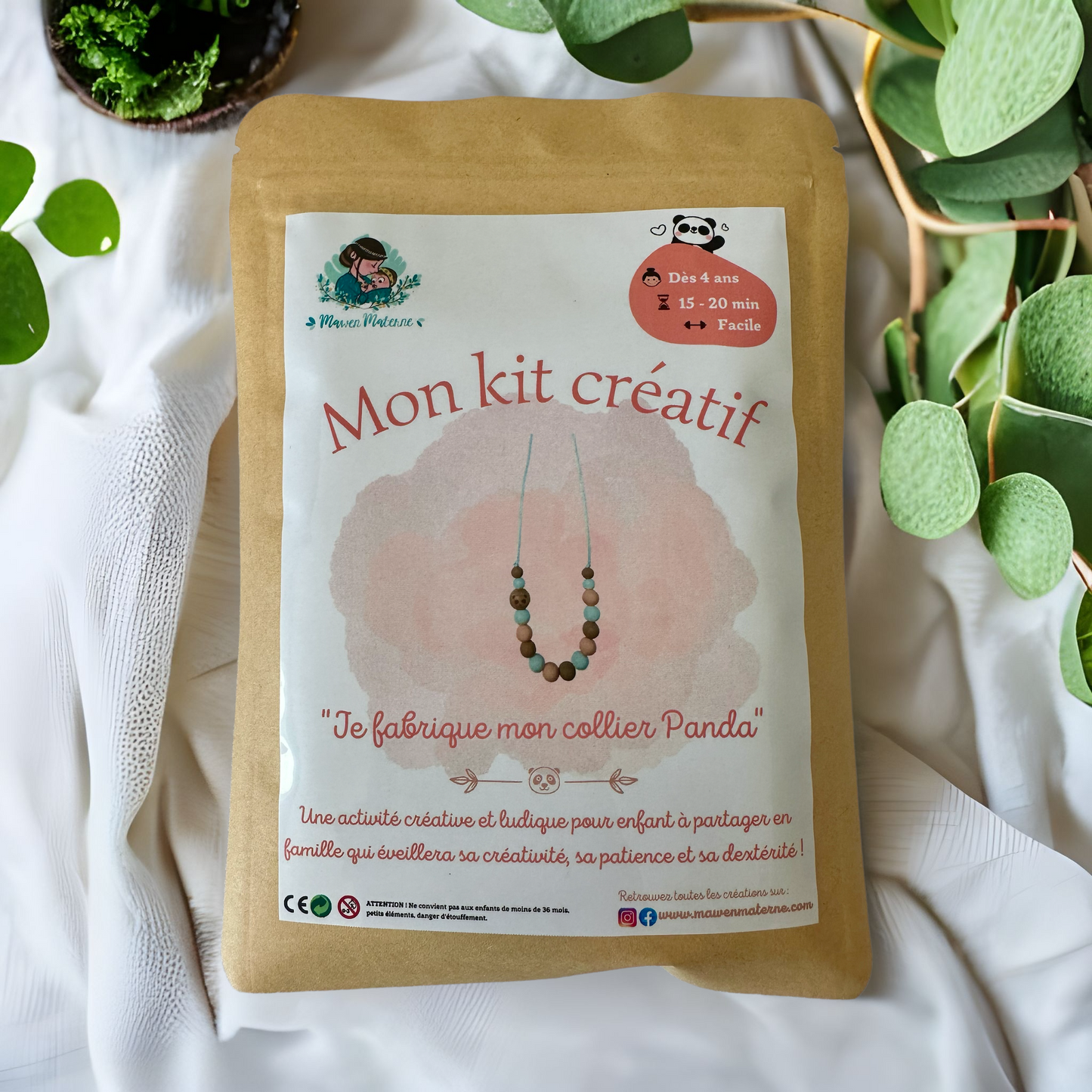 Kit créatif Collier Panda Enfant | dès 4 ans