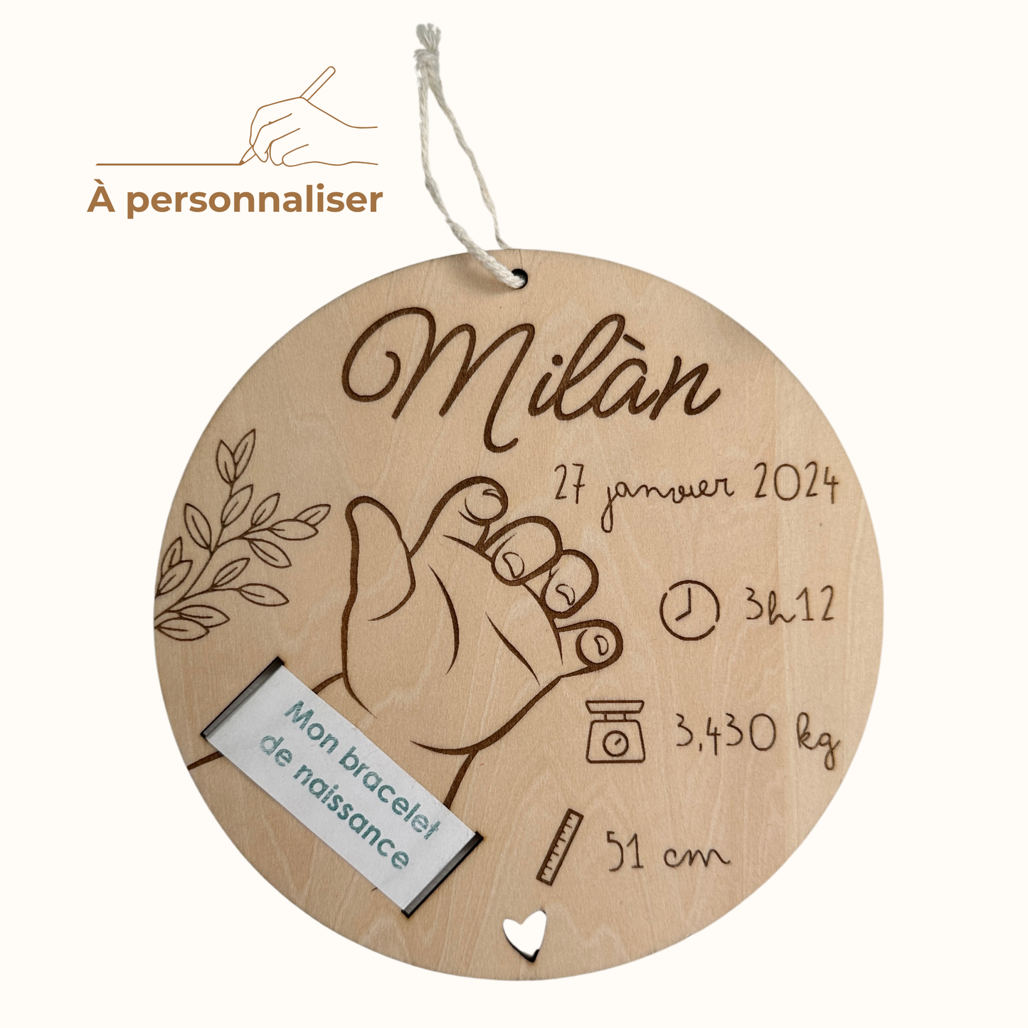 Porte Bracelet de Naissance | À Personnaliser