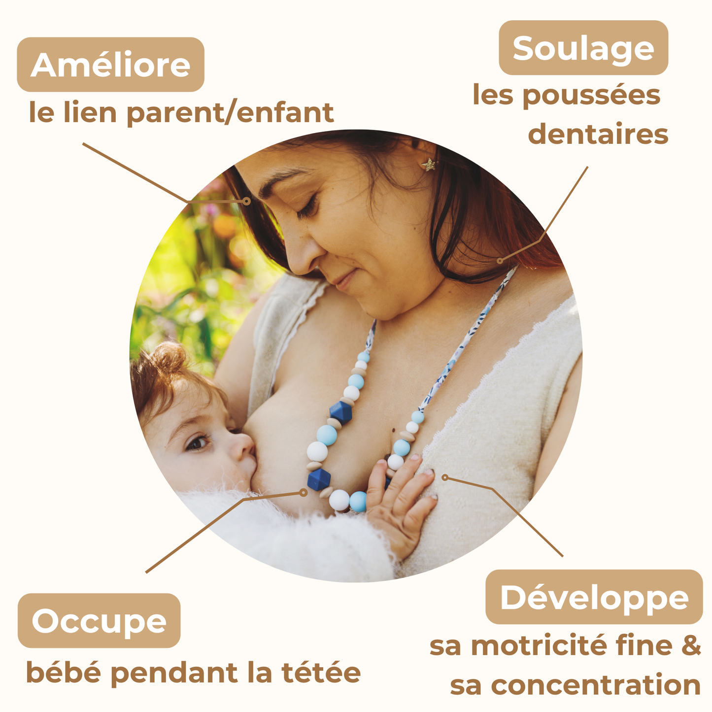 Lilas | Collier d'Allaitement ou de Portage