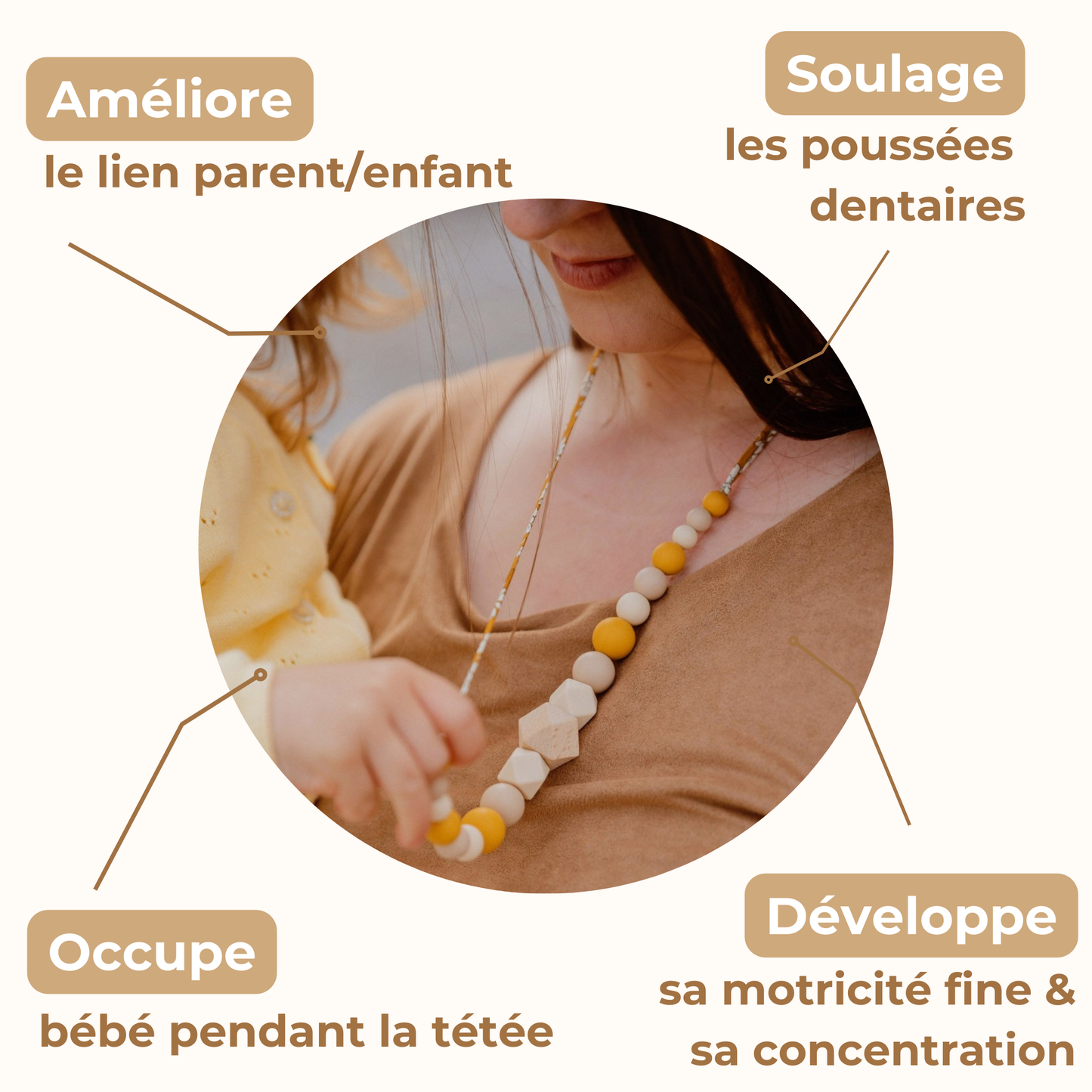 Capucine | Collier d'Allaitement ou de Portage