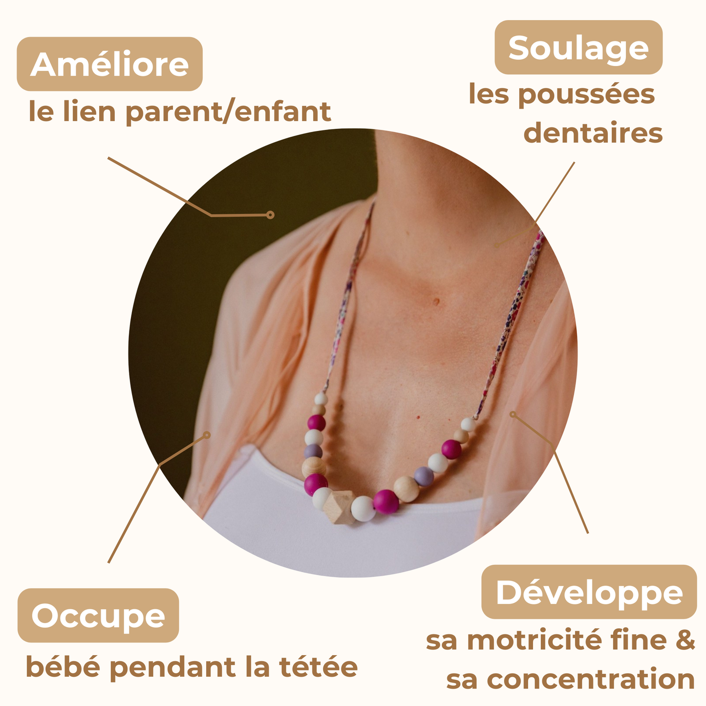 Prunelle | Collier d'Allaitement ou de Portage