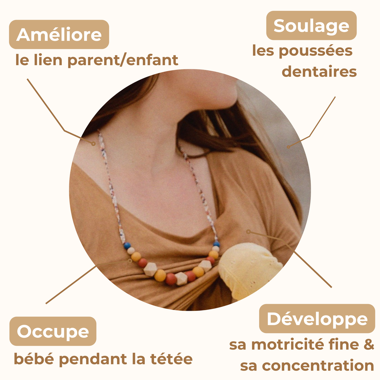 Noisette | Collier d'Allaitement ou de Portage