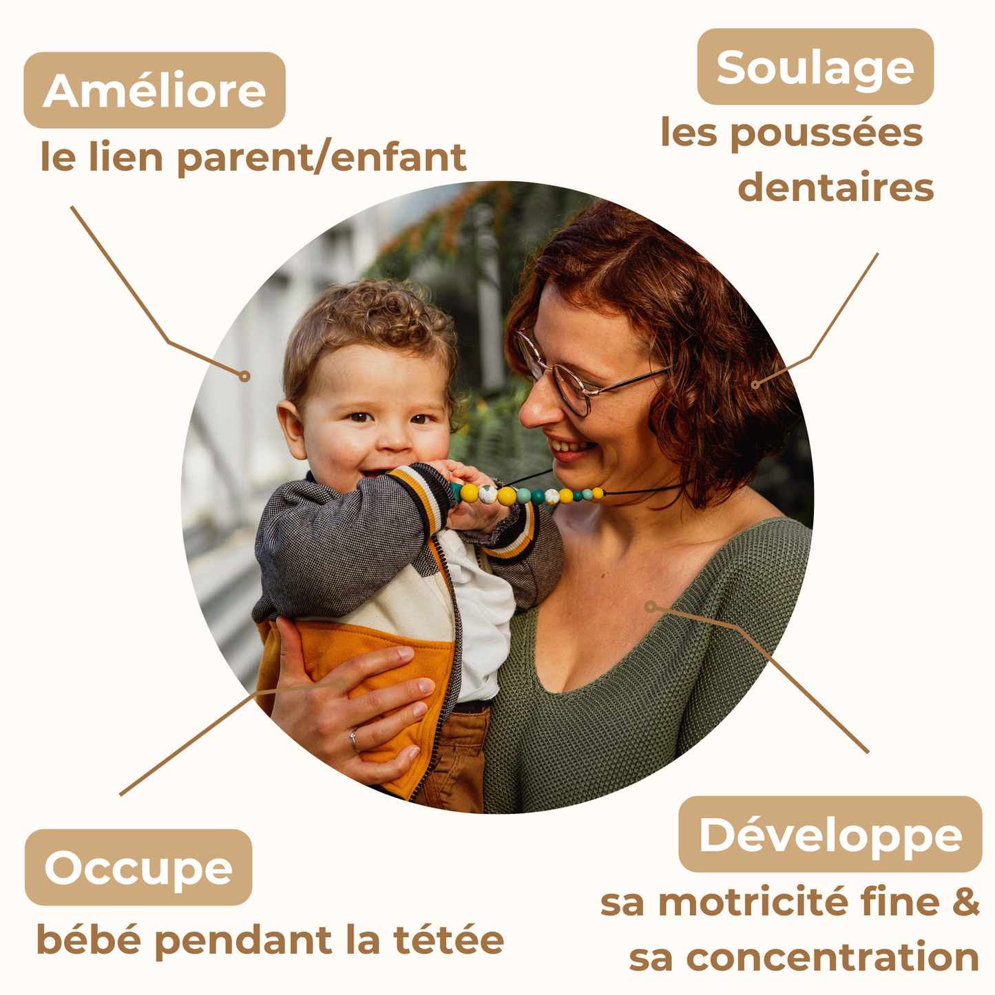 Fleurs des champs | Collier d'Allaitement ou de Portage