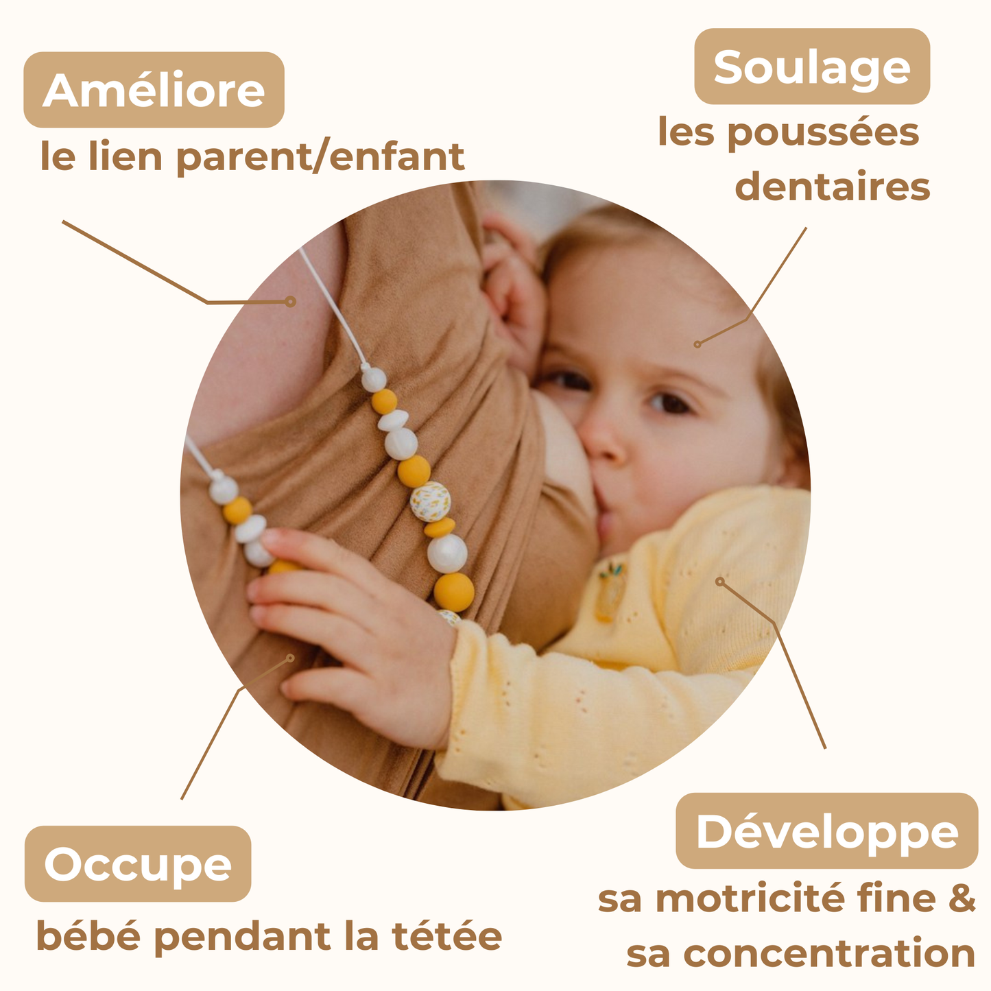 Mimosa | Collier d'Allaitement ou de Portage