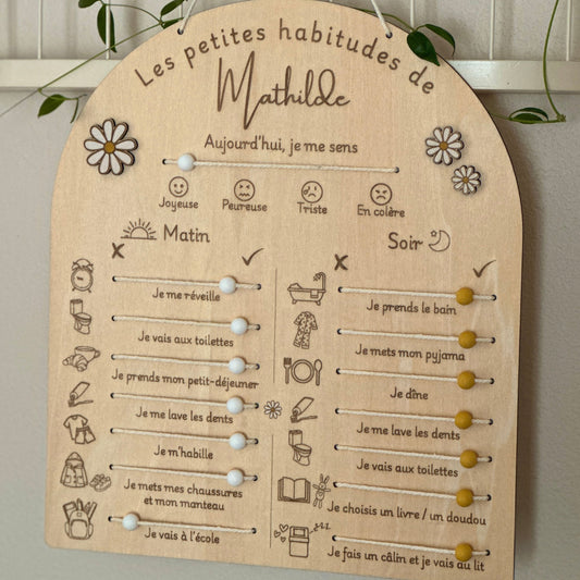 Tableau des Habitudes / Routines Enfant | A Personnaliser