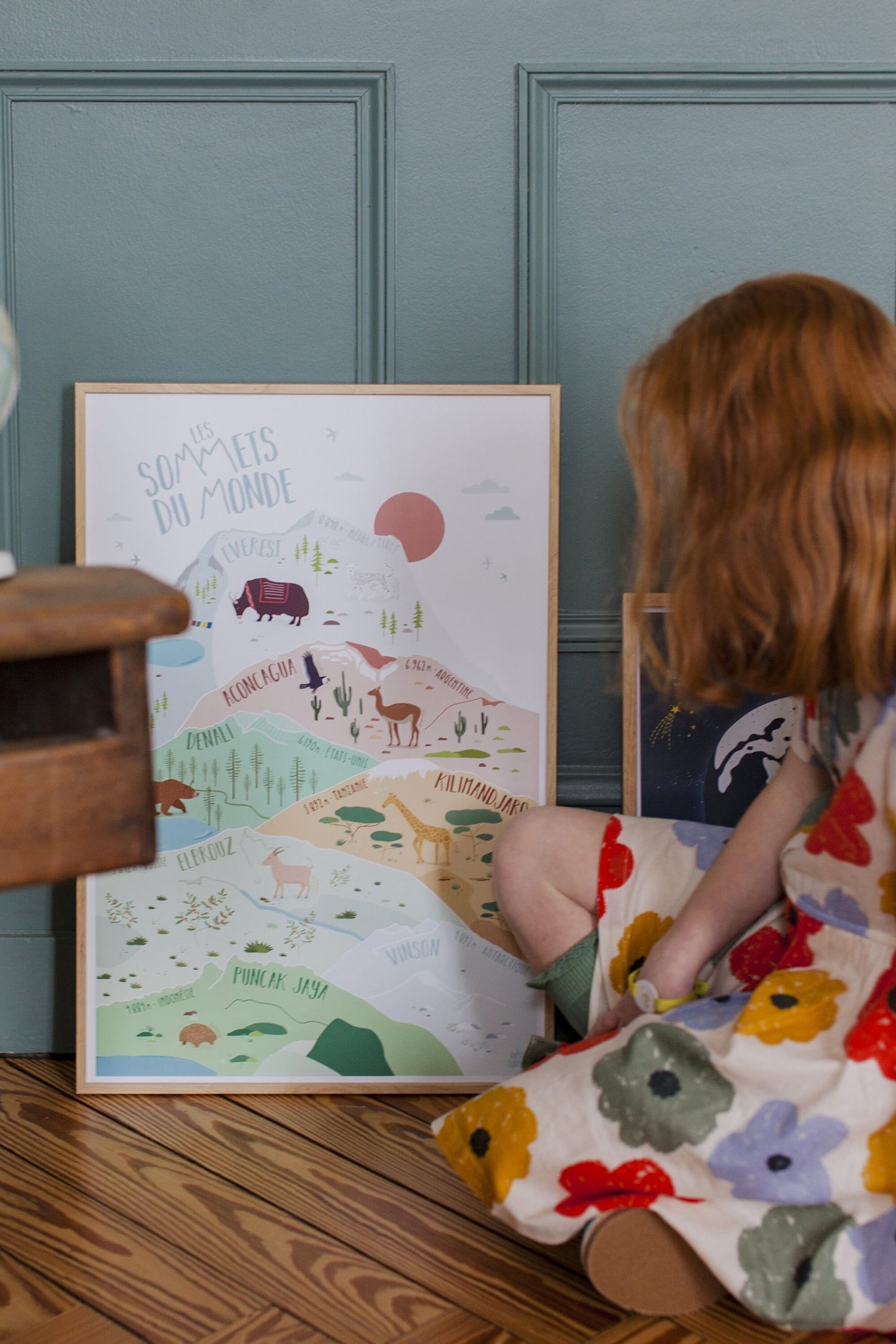 Affiche Illustrée A3 | Les Sommets du Monde