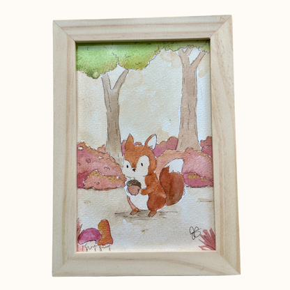 Carte Aquarelle illustrée A6 avec Cadre