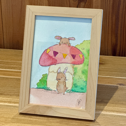 Aquarelle illustrée avec Cadre