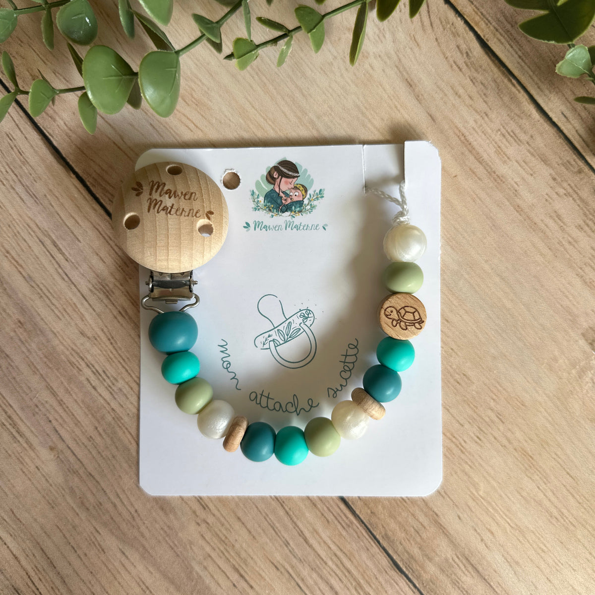 Attache tétine tortue Mawen Materne