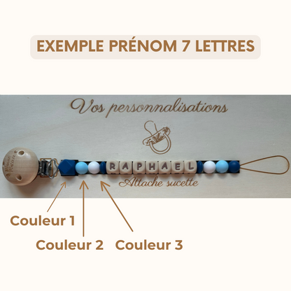 Attache tétine Mawen Materne perles silicone à personnaliser