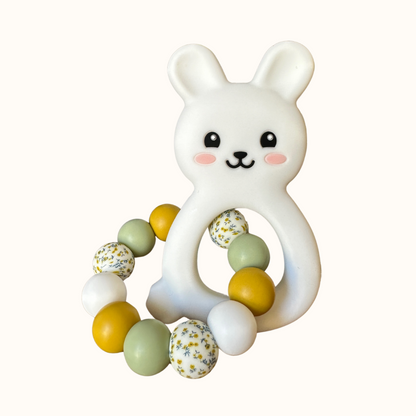Lapin en Silicone | Hochet - Anneau de Dentition