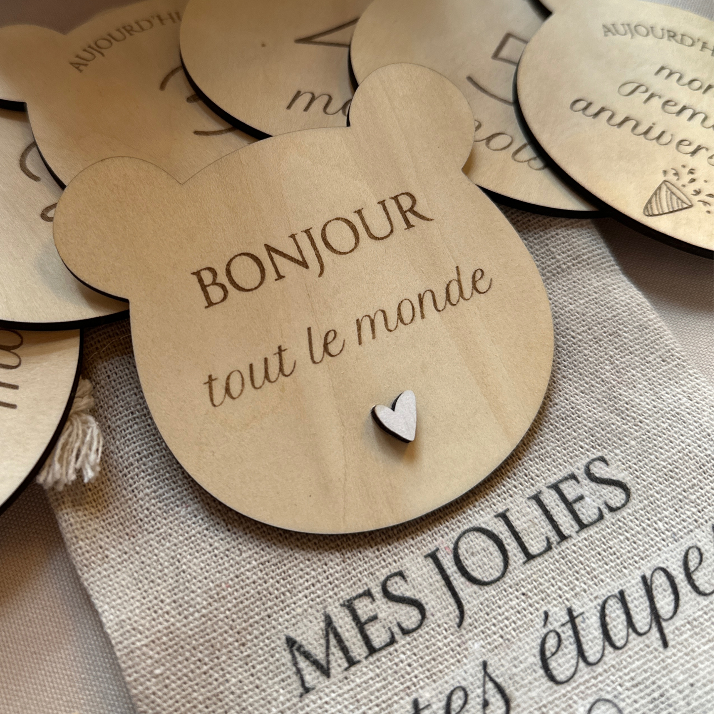 Cartes Étapes en Bois | Ours