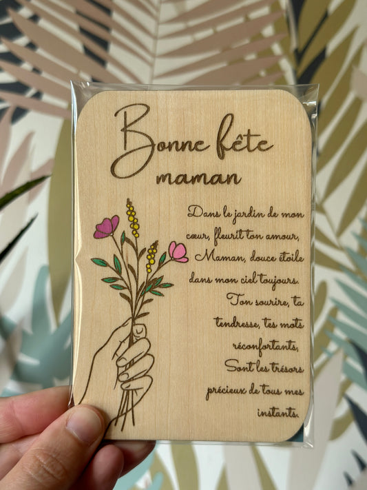 Carte poeme bonne fête maman MAwen Materne