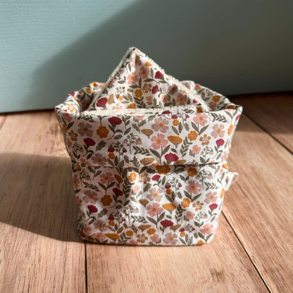 Lot de 10 lingettes bébé lavables avec panière de rangement