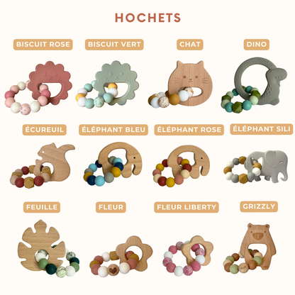 Pack Maman & Bébé | Collier + Hochet