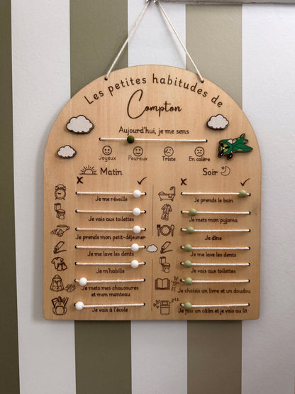 Tableau des Habitudes / Routines Enfant | A Personnaliser
