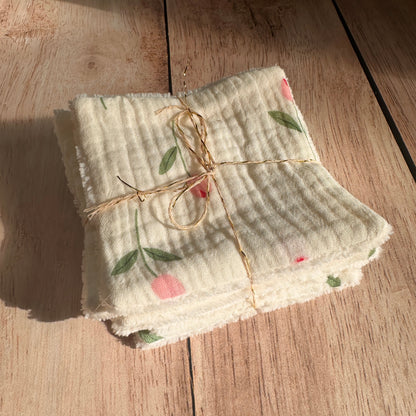 Lot de 5 lingettes bébé lavables