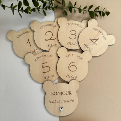 Cartes Étapes en Bois | Ours