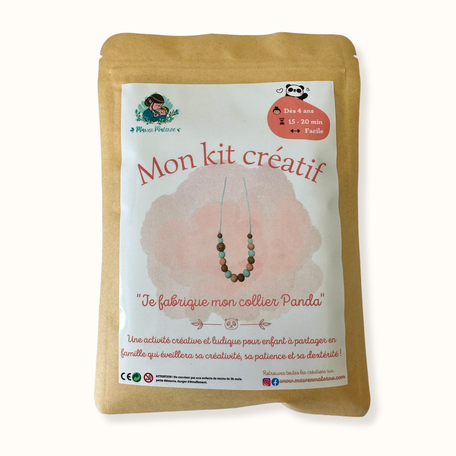 Kit créatif Collier Panda Enfant | dès 4 ans