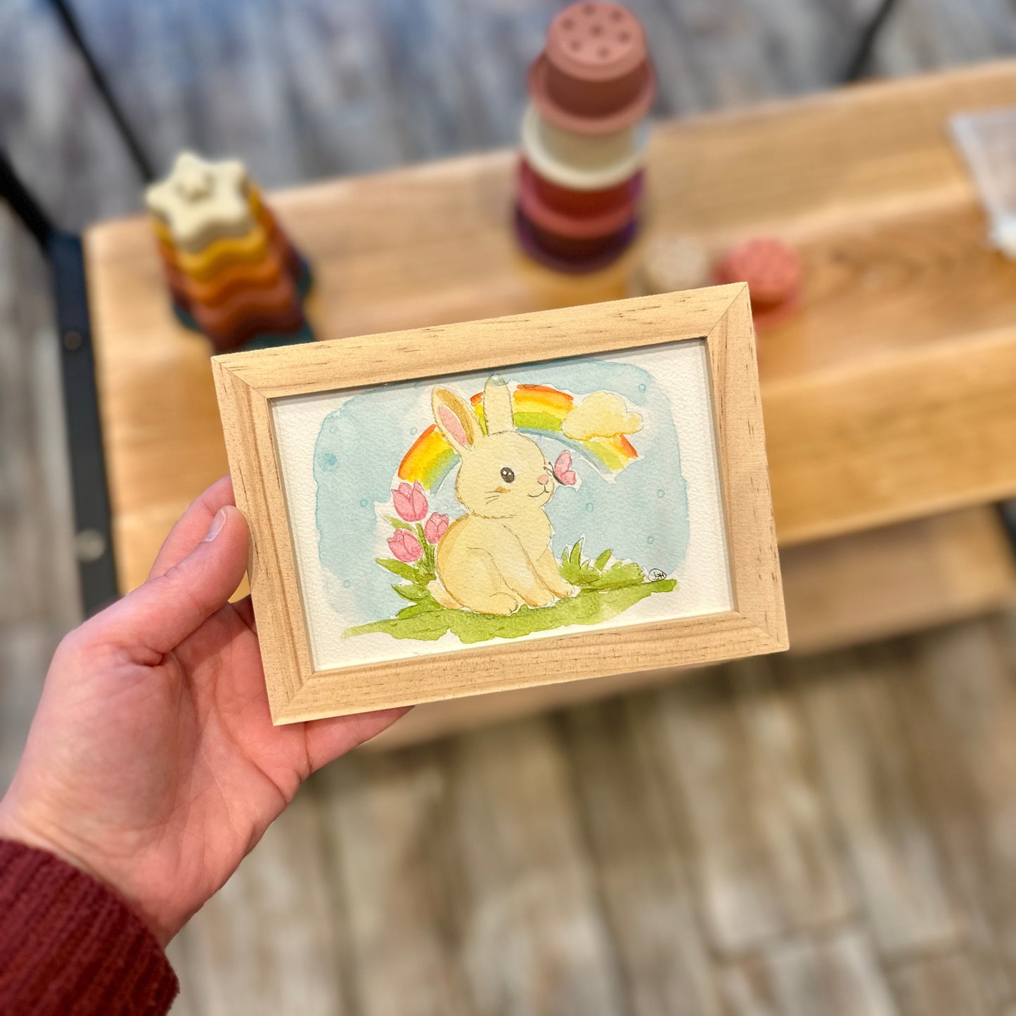 Aquarelle illustrée avec Cadre