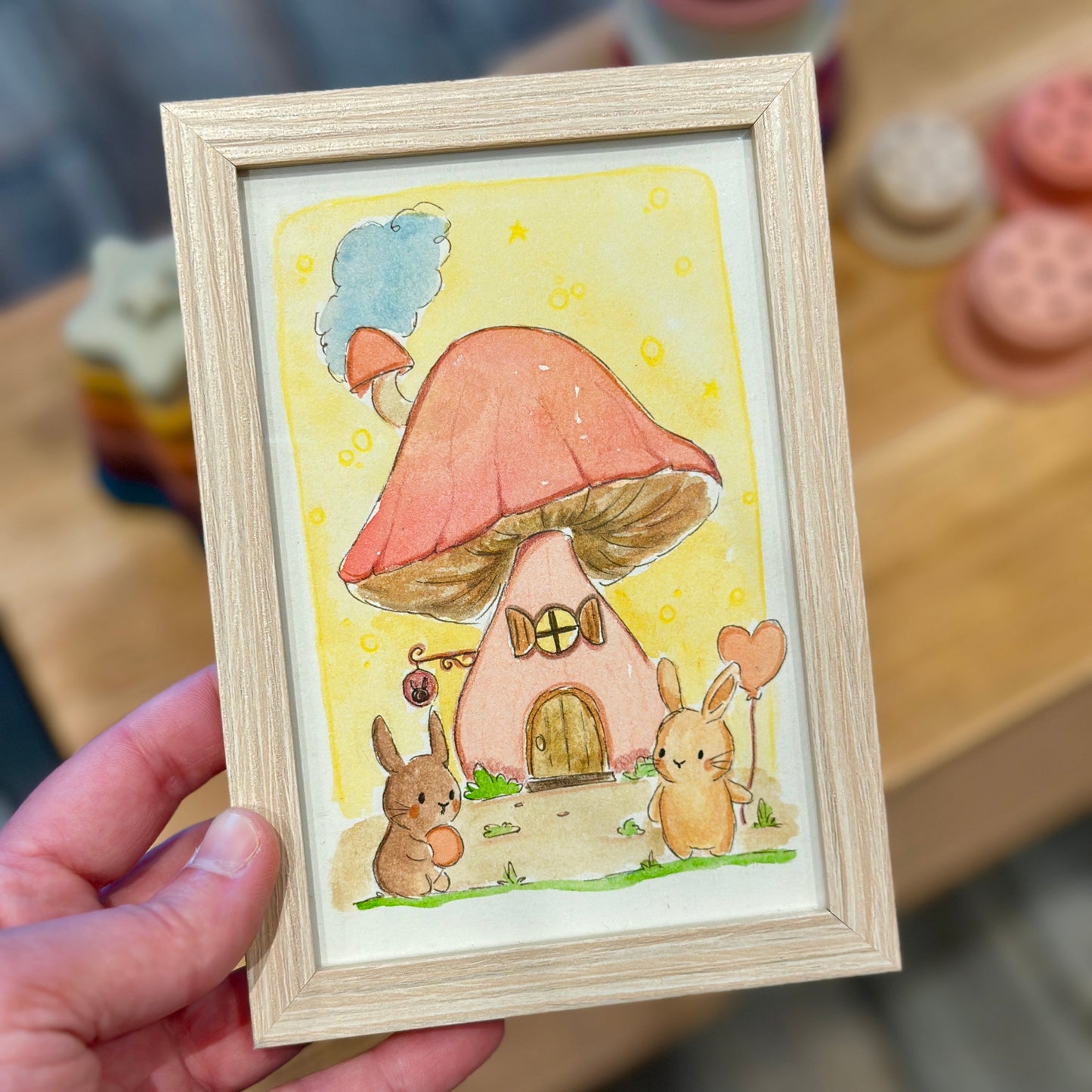 Aquarelle illustrée avec Cadre