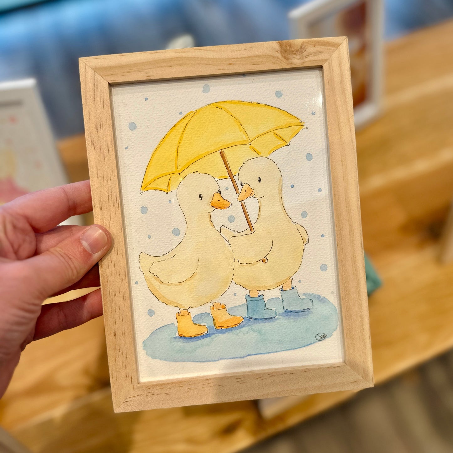 Aquarelle illustrée avec Cadre