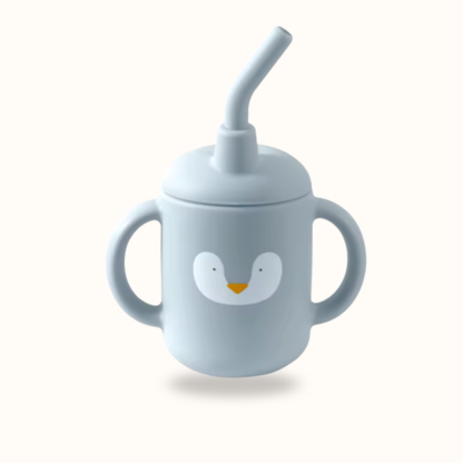 Tasse Gobelet à Paille en Silicone