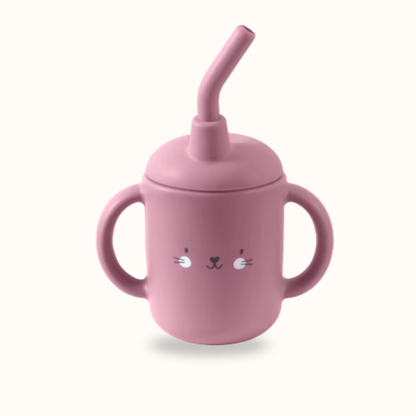 Tasse Gobelet à Paille en Silicone