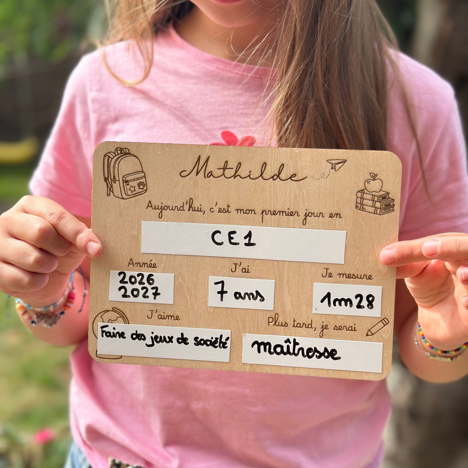 Pancarte rentree scolaire Mawen Materne