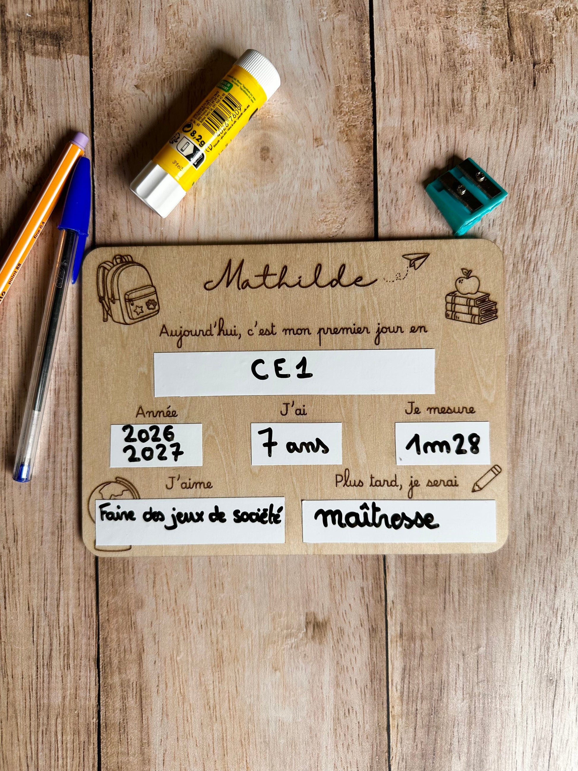 Pancarte rentree scolaire Mawen Materne