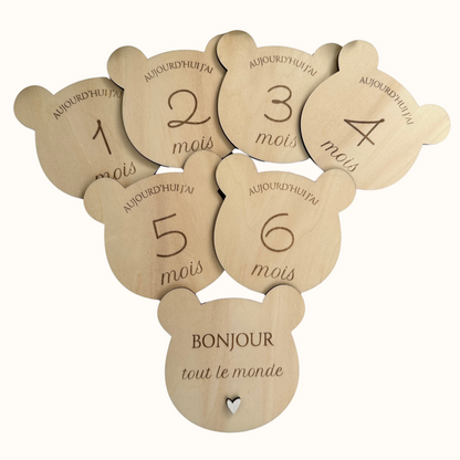 Cartes Étapes en Bois | Ours