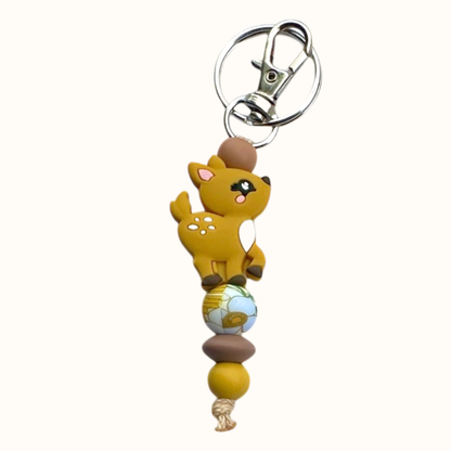 Porte-clés Enfant en Silicone Alimentaire | Formes et Perles Ludiques