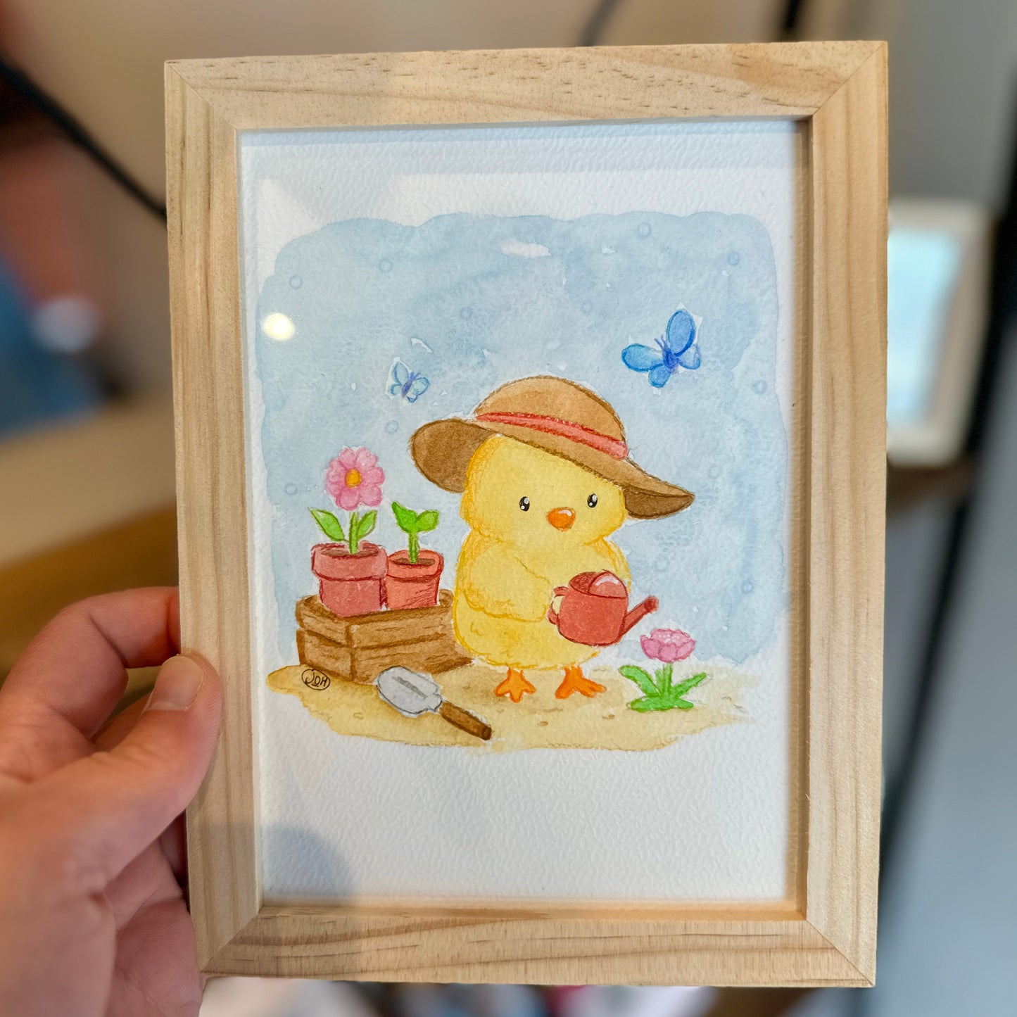 Aquarelle illustrée avec Cadre