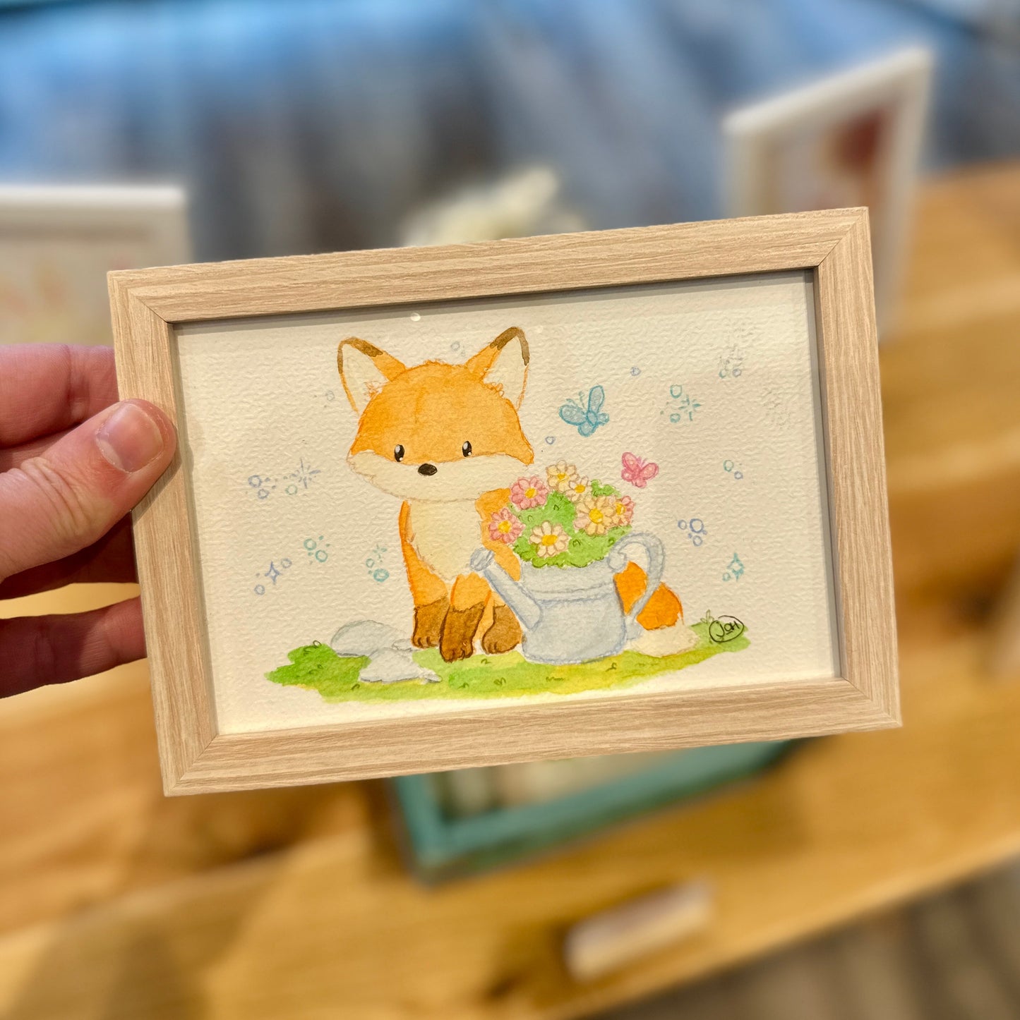 Aquarelle illustrée avec Cadre