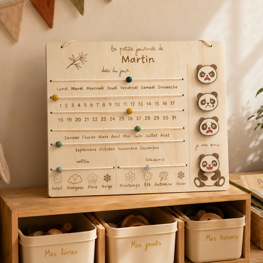 Tableau du temps enfant Mawen Materne