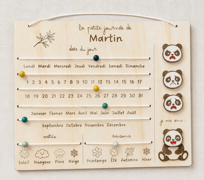 Tableau du temps enfant Mawen Materne