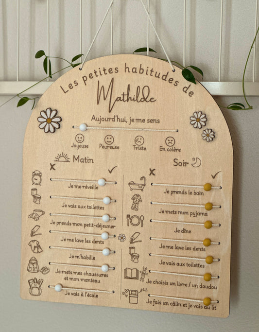 Tableau des Habitudes / Routines Enfant | A Personnaliser