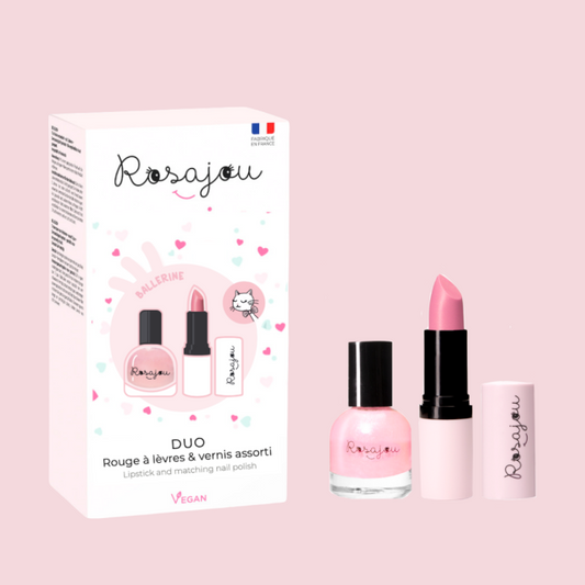 Coffret DUO vernis + rouge à lèvres rose "Ballerine"