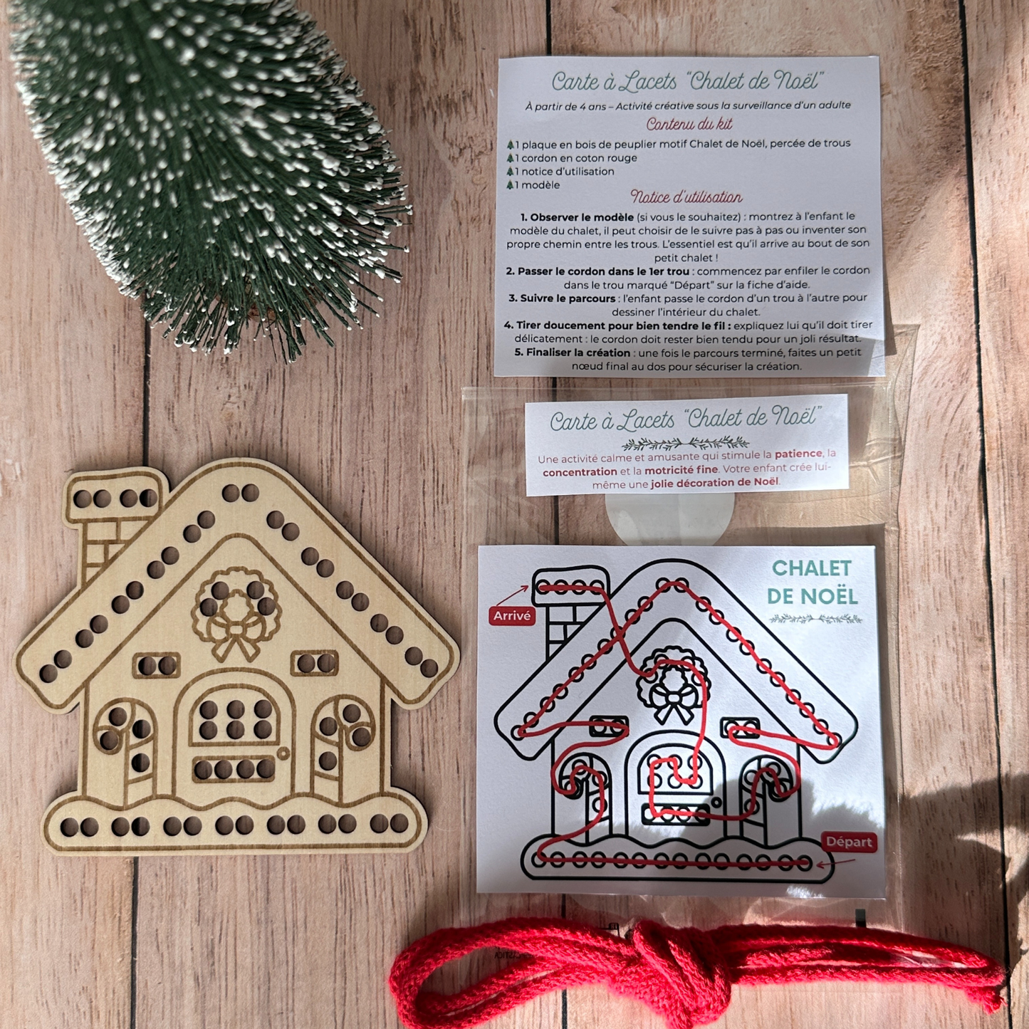 Cartes à Lacets de Noël 🎄