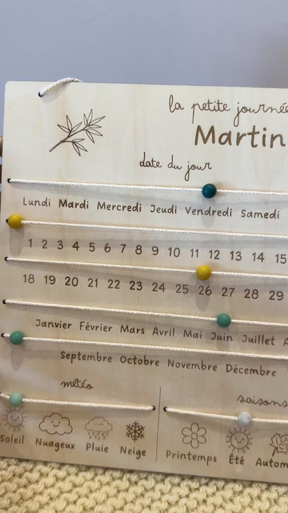 Tableau du temps enfant Mawen Materne