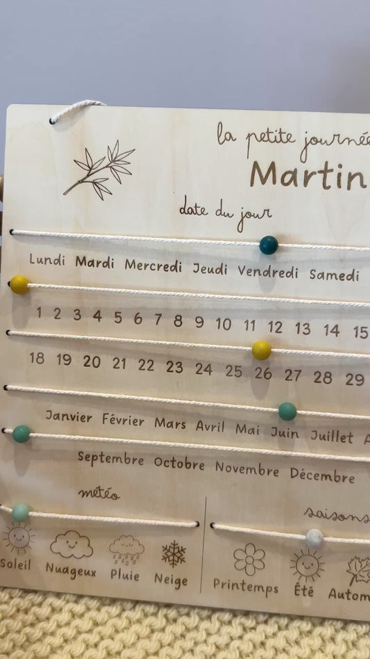 Tableau du temps enfant Mawen Materne